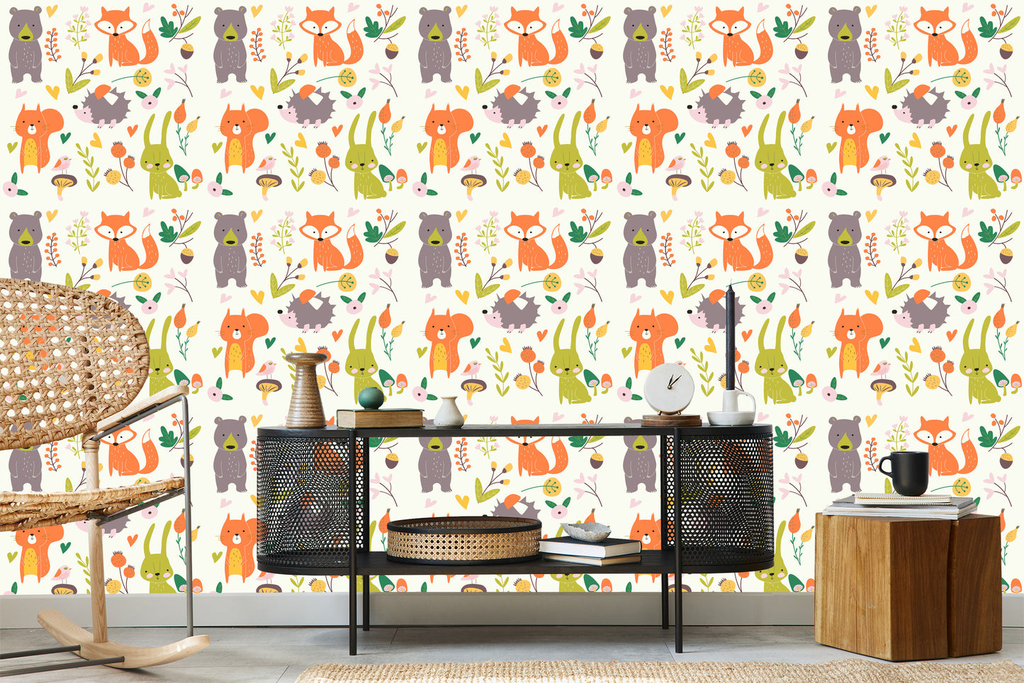 Wallpaper For Children - Happy Forest Animals