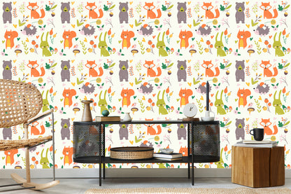 Wallpaper For Children - Happy Forest Animals