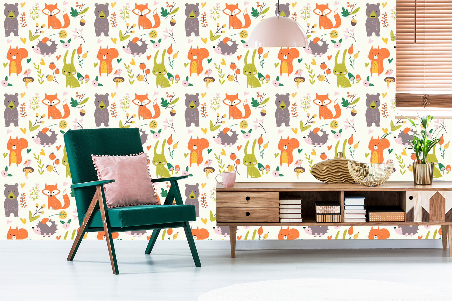 Wallpaper For Children - Happy Forest Animals