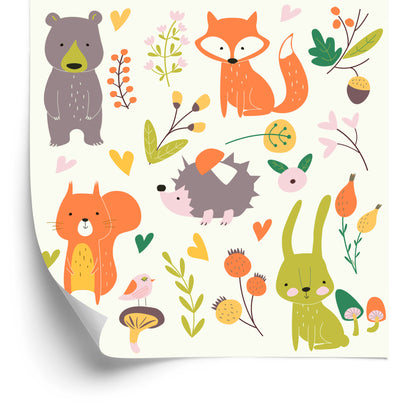 Wallpaper For Children - Happy Forest Animals