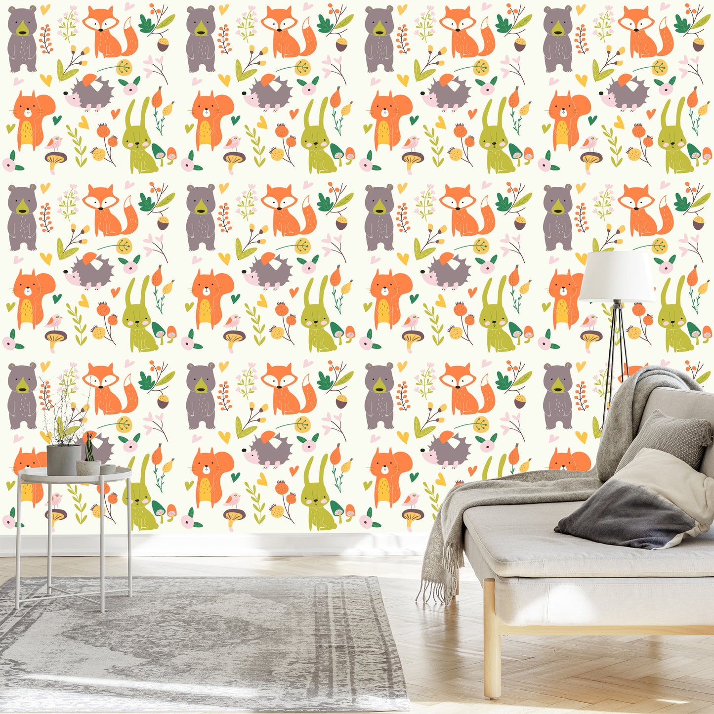 Wallpaper For Children - Happy Forest Animals