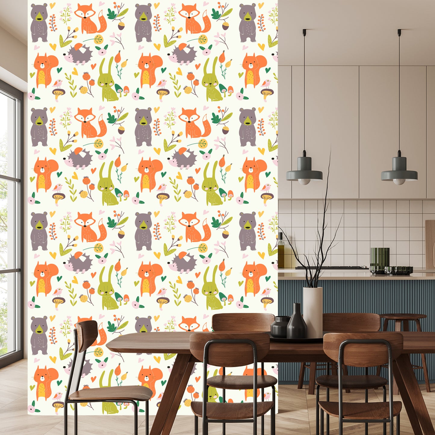 Wallpaper For Children - Happy Forest Animals