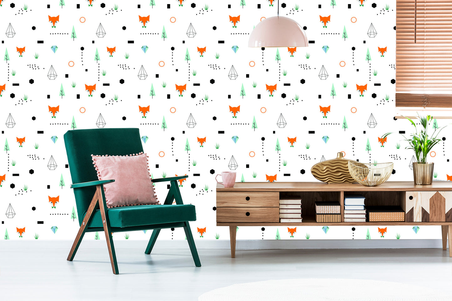 Wallpaper Elegant Foxes