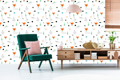 Wallpaper Elegant Foxes