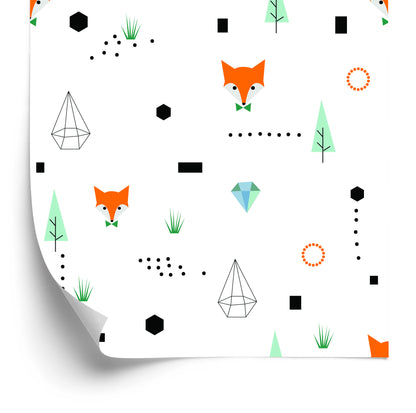 Wallpaper Elegant Foxes