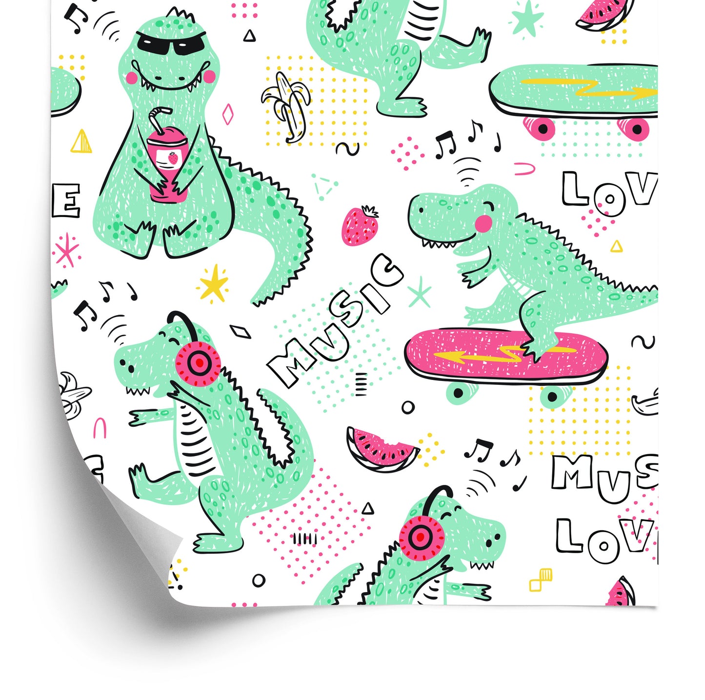 Wallpaper For Kids Crocodiles Skateboards