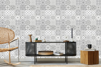 Wallpaper Beautiful Mosaic In Shades Of Gray