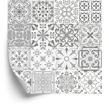 Wallpaper Beautiful Mosaic In Shades Of Gray