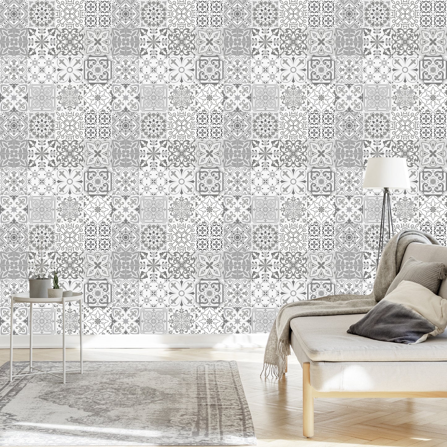 Wallpaper Beautiful Mosaic In Shades Of Gray