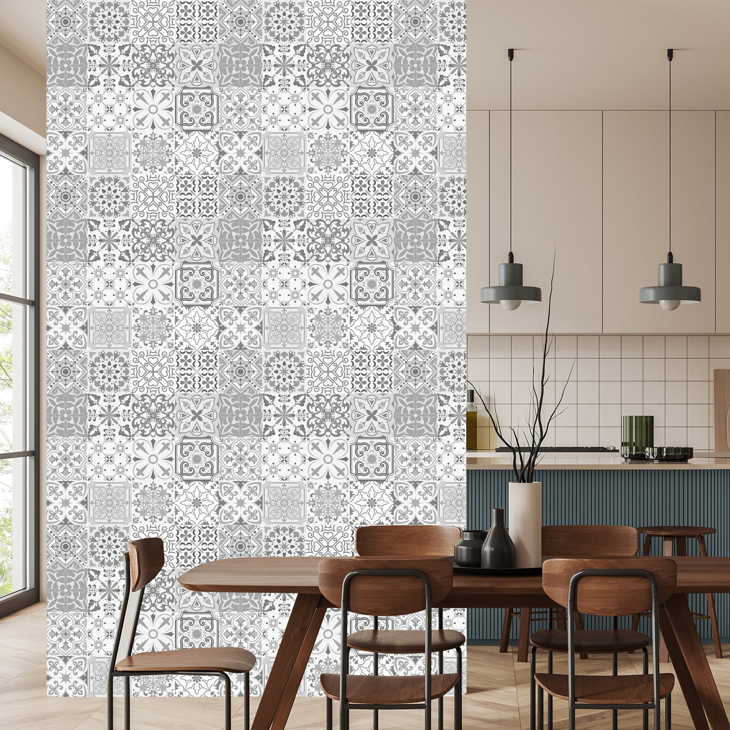 Wallpaper Beautiful Mosaic In Shades Of Gray