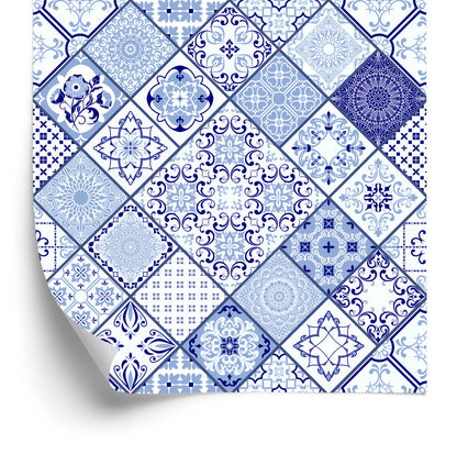 Wallpaper Tile Imitation Mosaic Patterns Dining Room