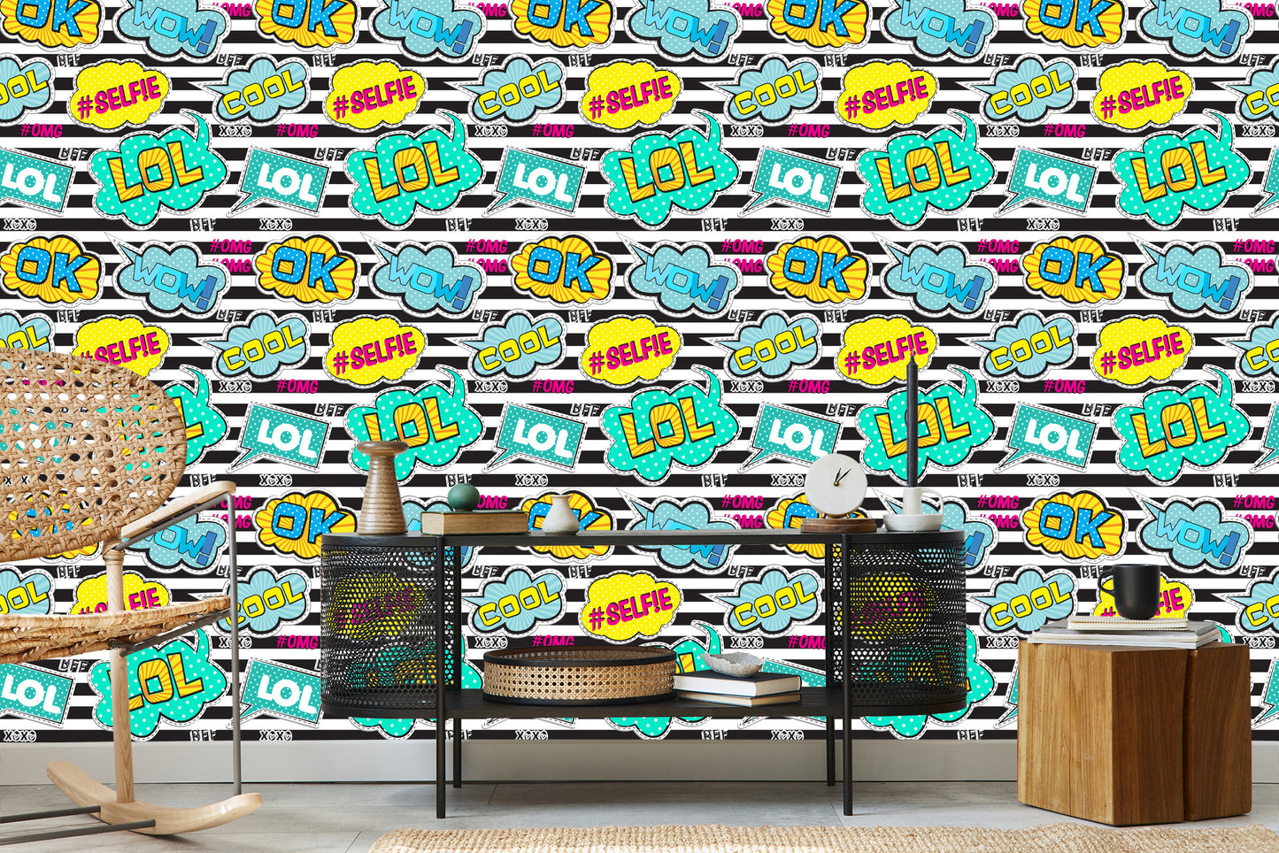Wallpaper Comic Speech Bubbles