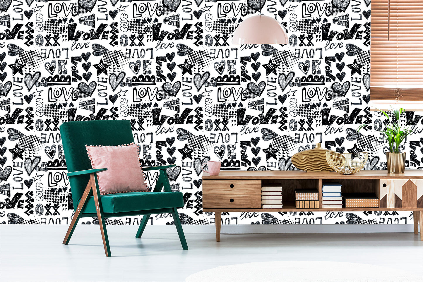 Wallpaper Hearts With Inscriptions