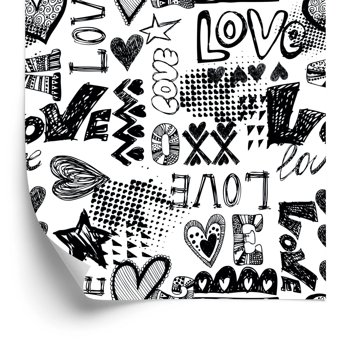 Wallpaper Hearts With Inscriptions