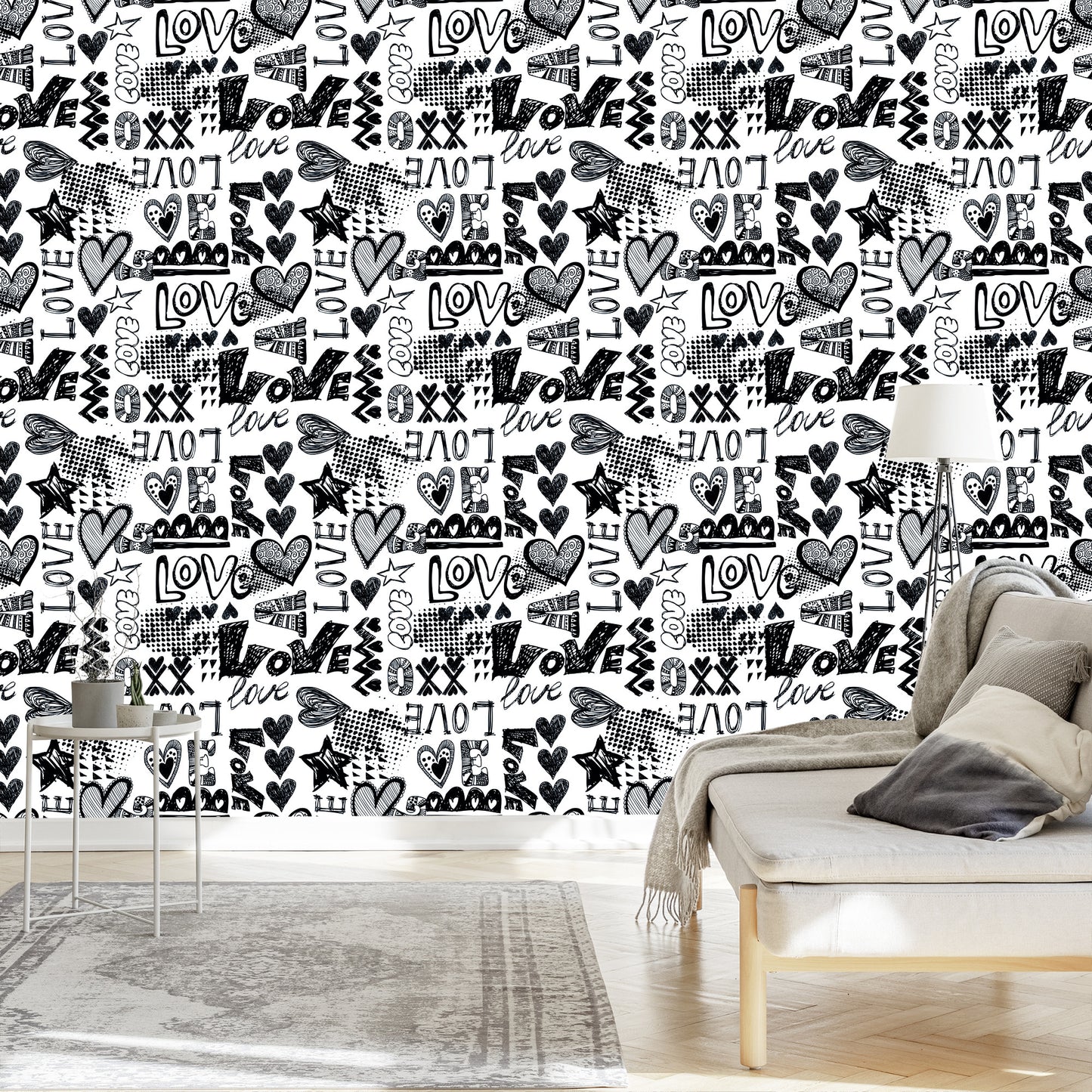 Wallpaper Hearts With Inscriptions