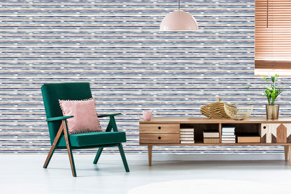 Wallpaper Elegant Horizontal Stripes For The Office Living Room