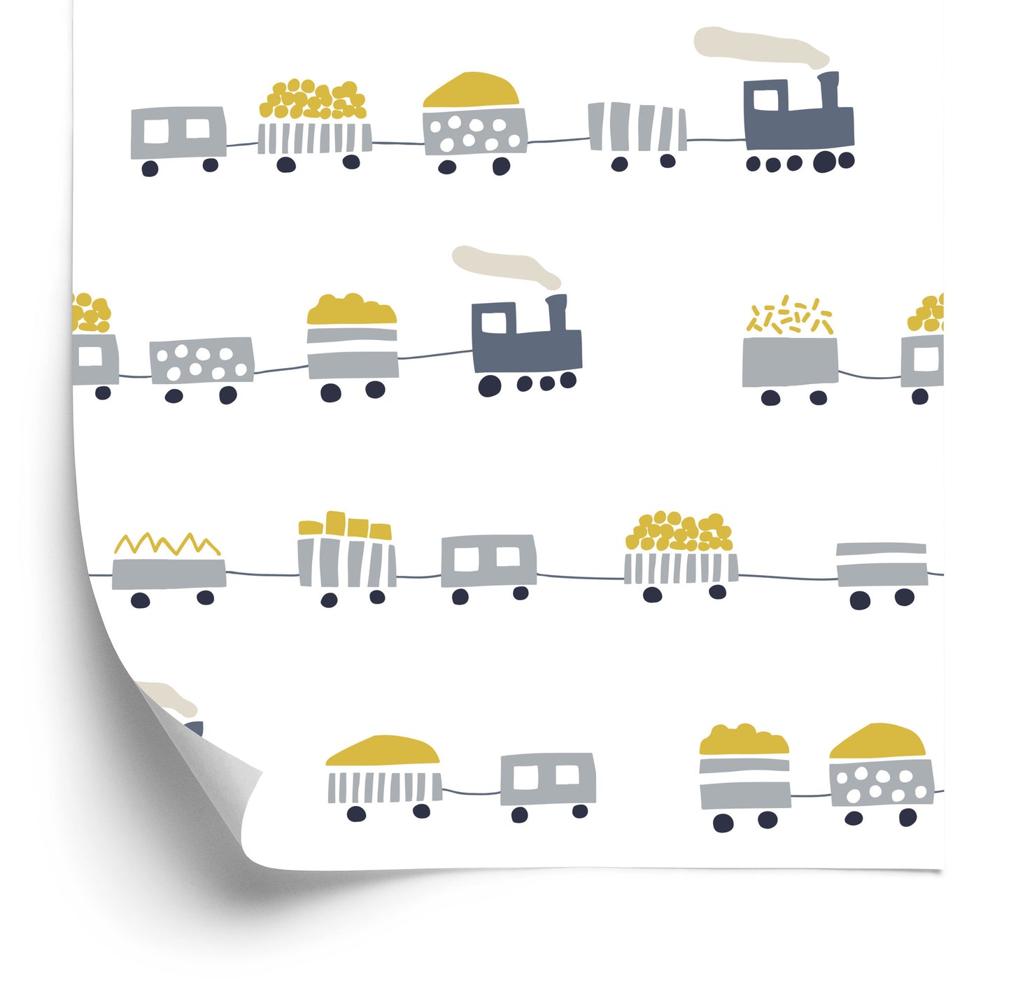 Wallpaper Fairy-Tale Steam Locomotives With Wagons