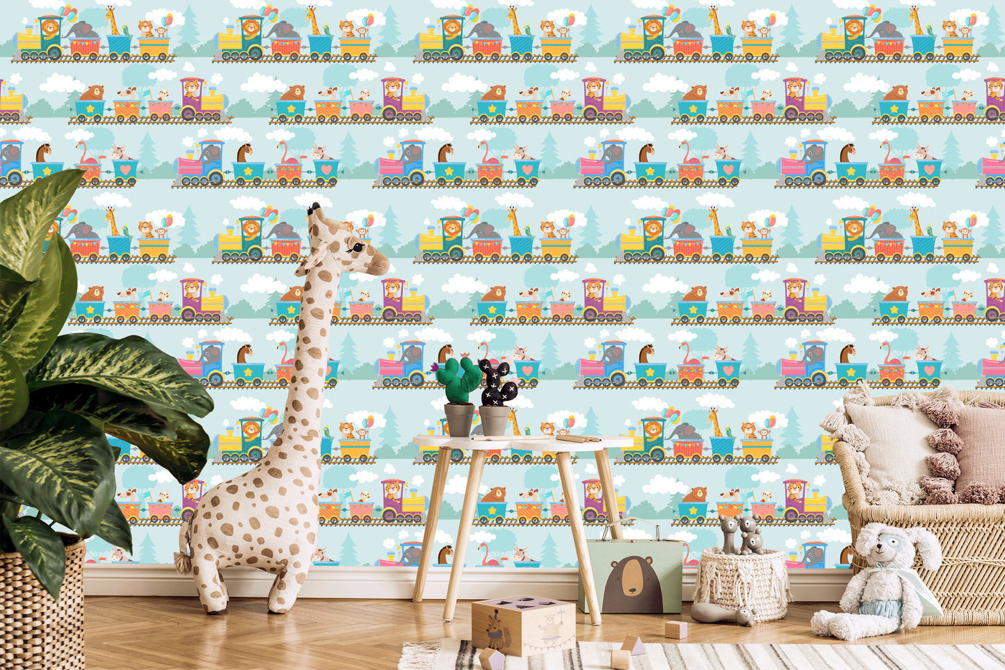 Wallpaper Baby Animals On The Train