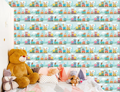 Wallpaper Baby Animals On The Train