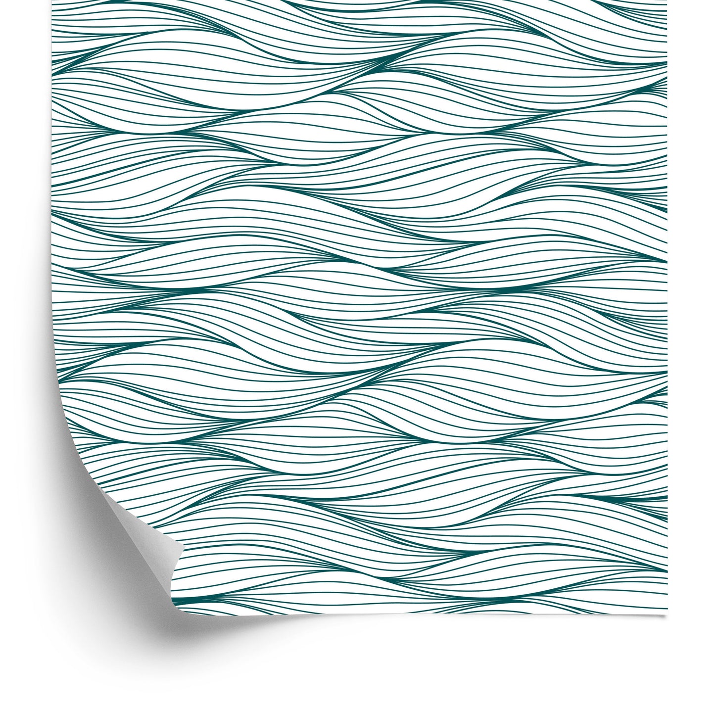 Wallpaper Retro Irrgeular Waves On White Background