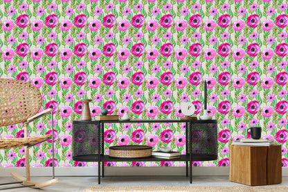 Wallpaper Watercolor Field Flowers