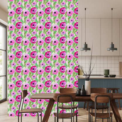 Wallpaper Watercolor Field Flowers