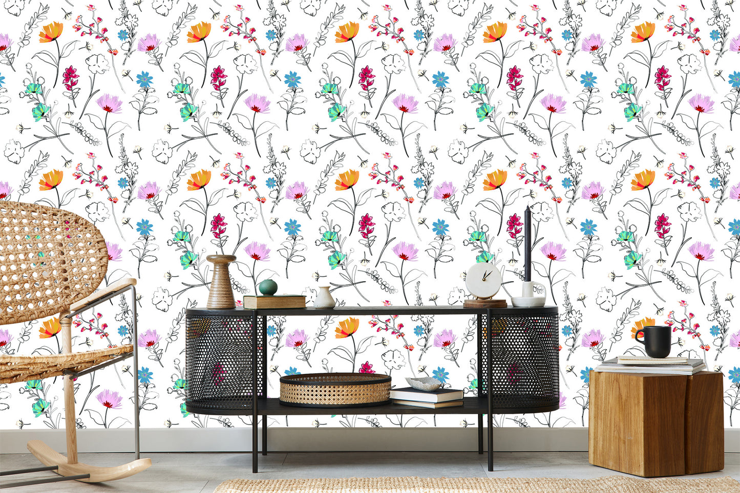 Wallpaper Flowers Like Painted