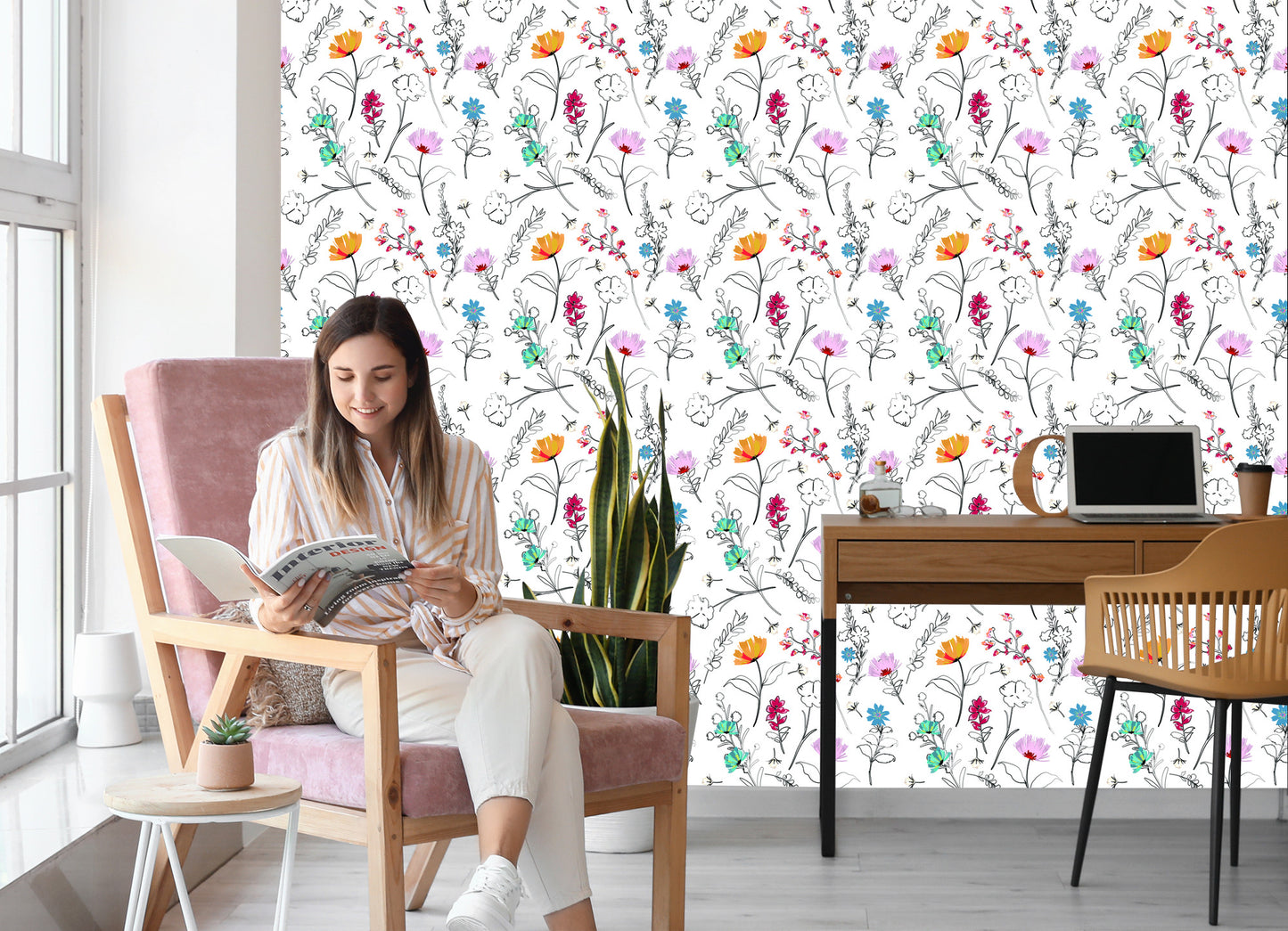 Wallpaper Flowers Like Painted