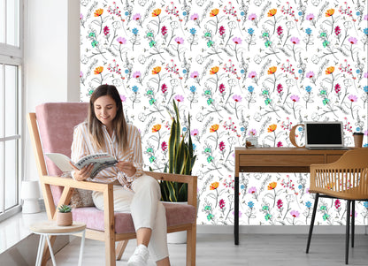 Wallpaper Flowers Like Painted