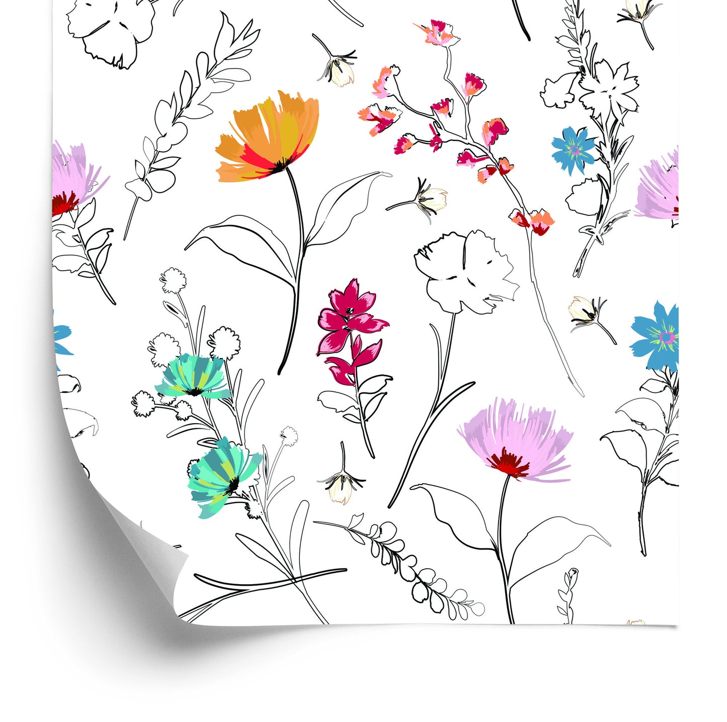 Wallpaper Flowers Like Painted