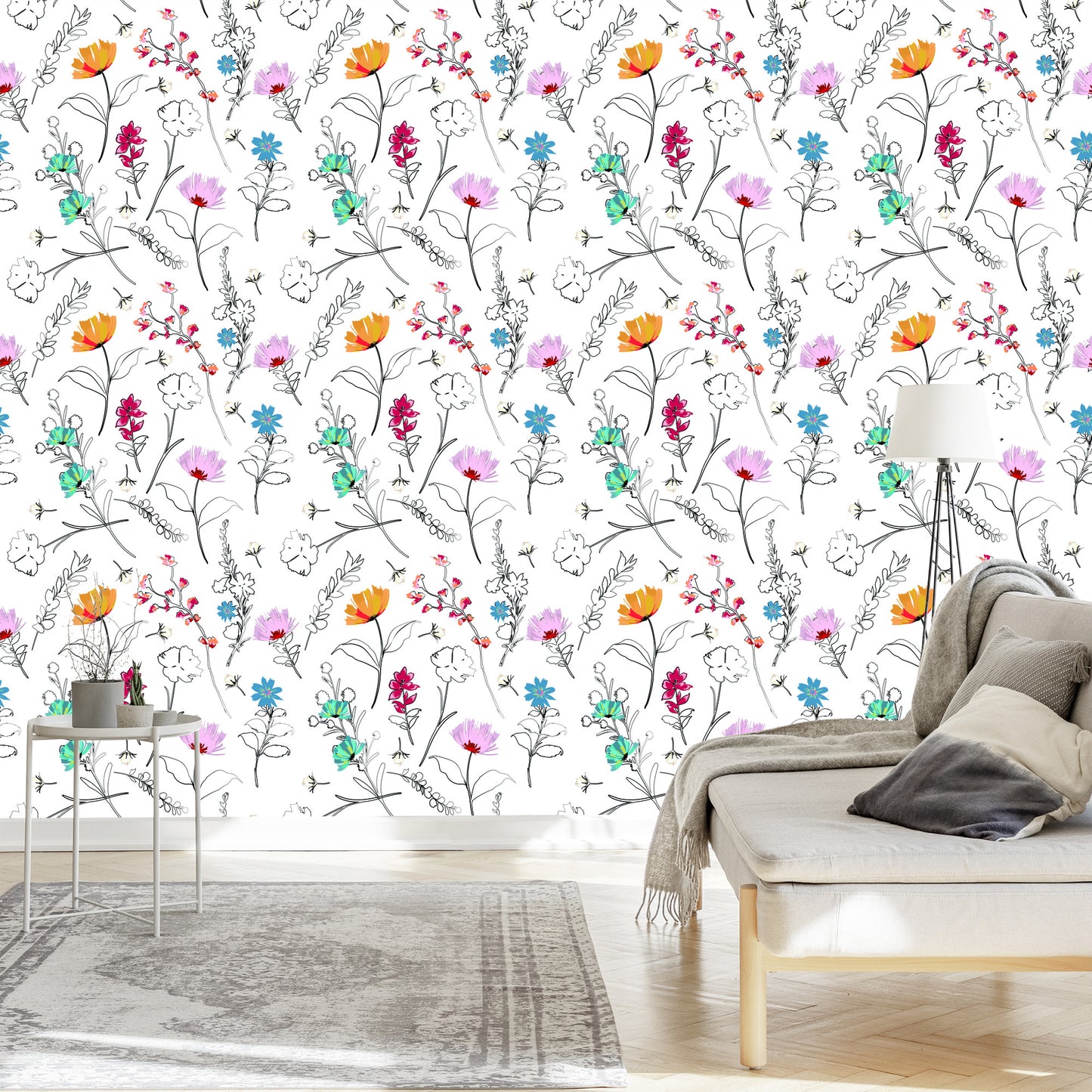 Wallpaper Flowers Like Painted