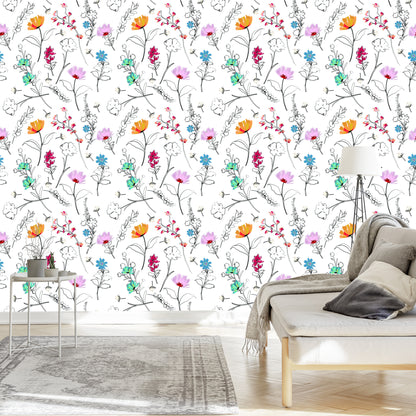 Wallpaper Flowers Like Painted