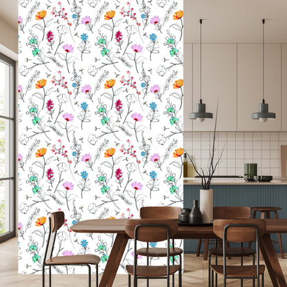 Wallpaper Flowers Like Painted