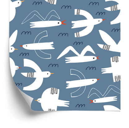 Wallpaper Birds In Scandinavain Style