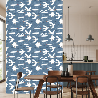 Wallpaper Birds In Scandinavain Style