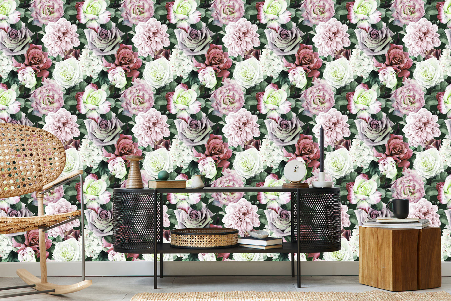 Wallpaper Peonies In The Middle Of Leaves