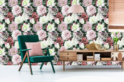 Wallpaper Peonies In The Middle Of Leaves