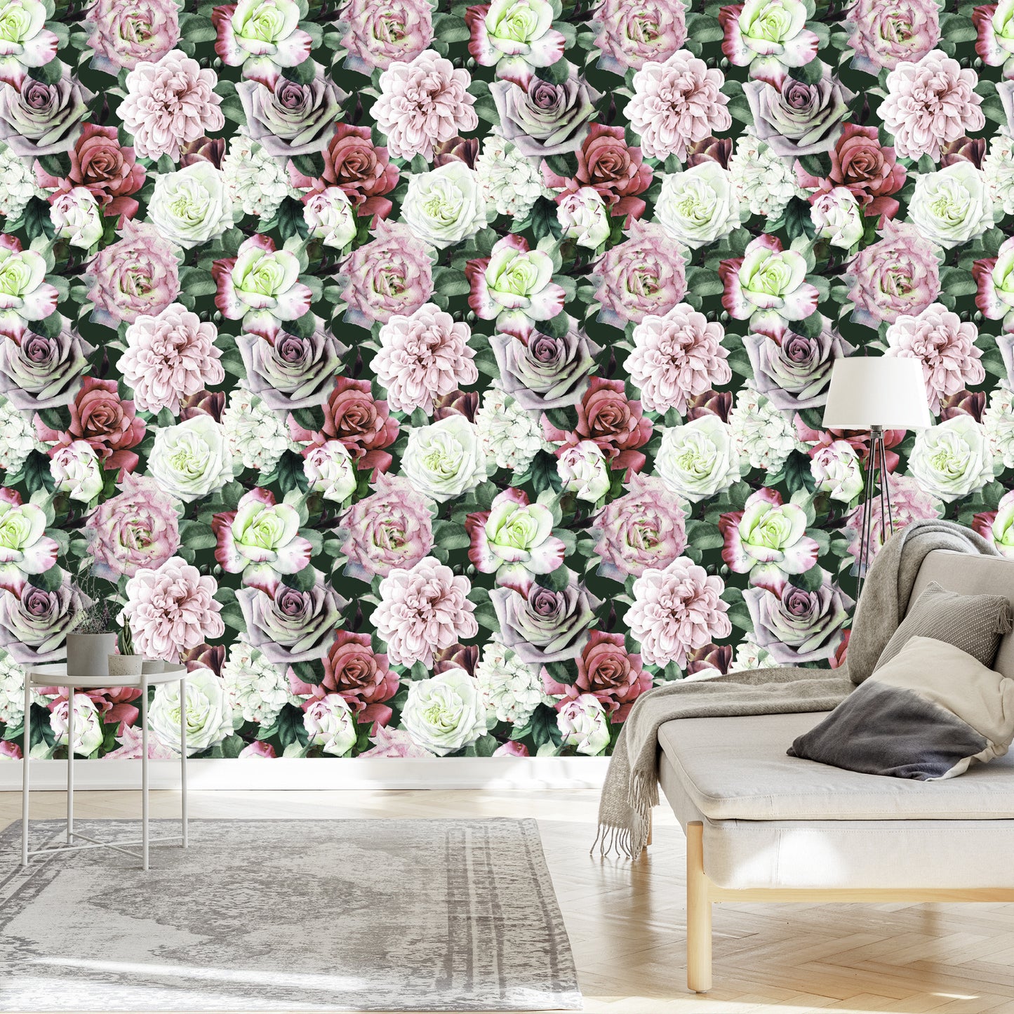 Wallpaper Peonies In The Middle Of Leaves