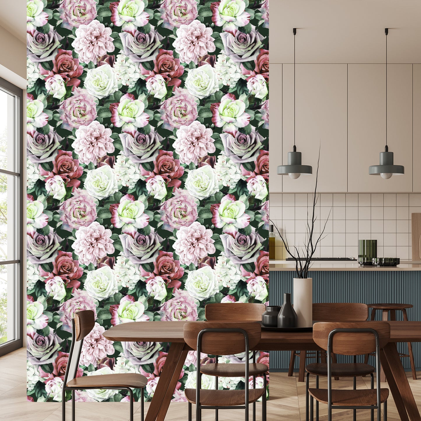 Wallpaper Peonies In The Middle Of Leaves