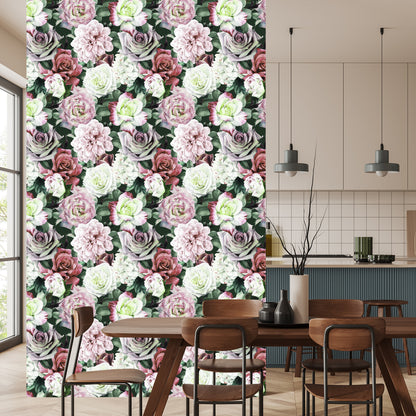 Wallpaper Peonies In The Middle Of Leaves