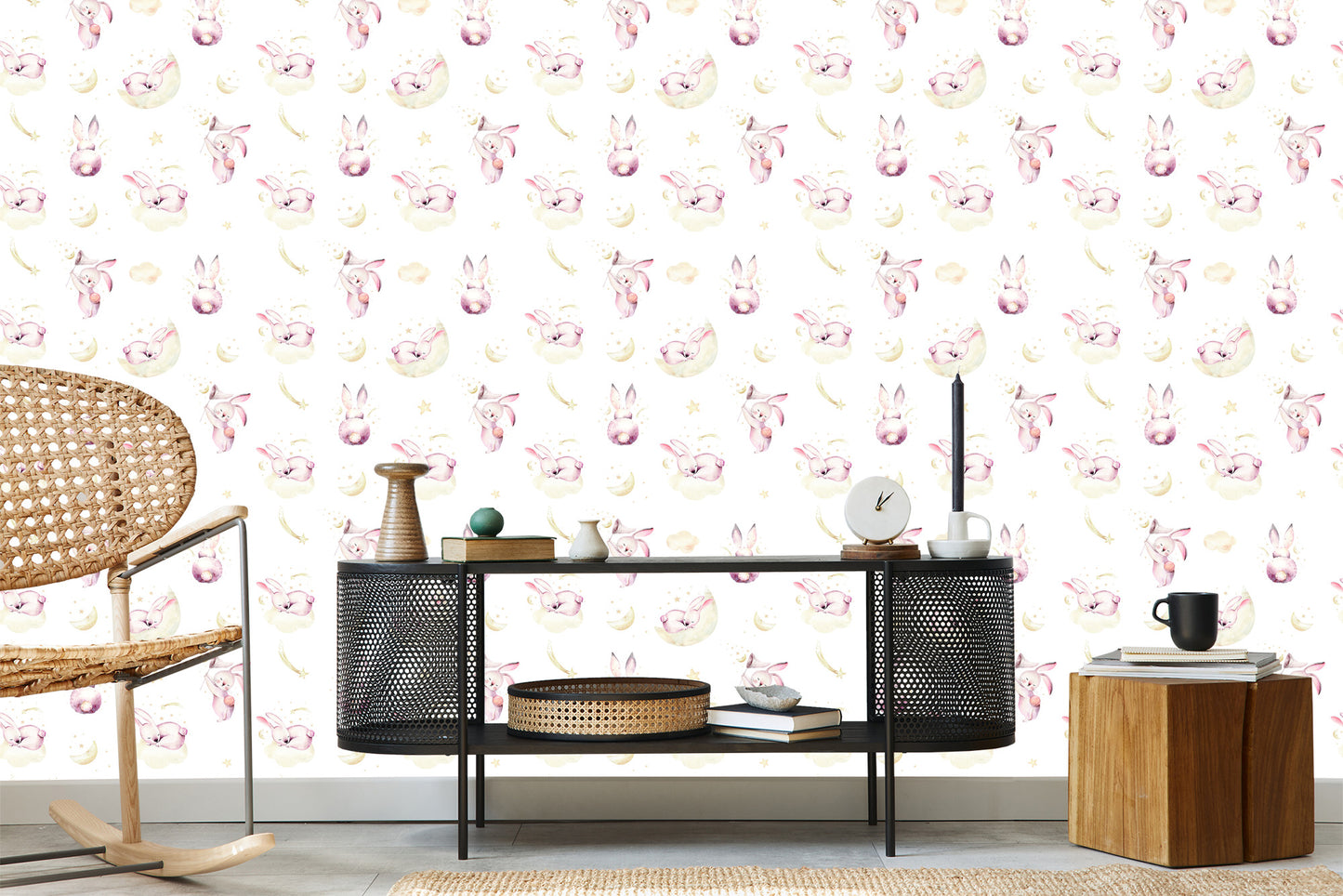 Wallpaper Rabbits Among The Clouds