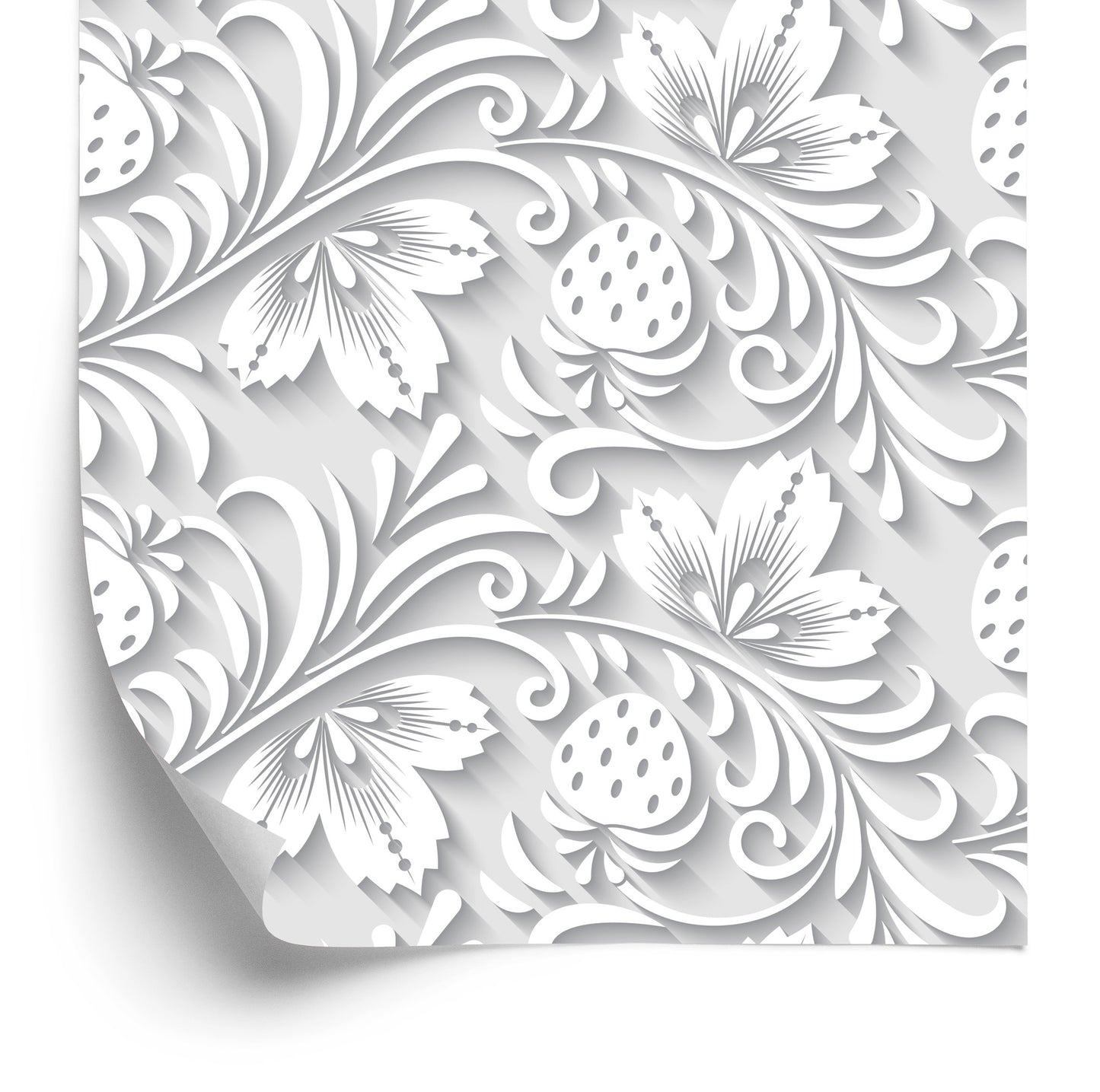 Wallpaper Three Dimensional Plant Pattern