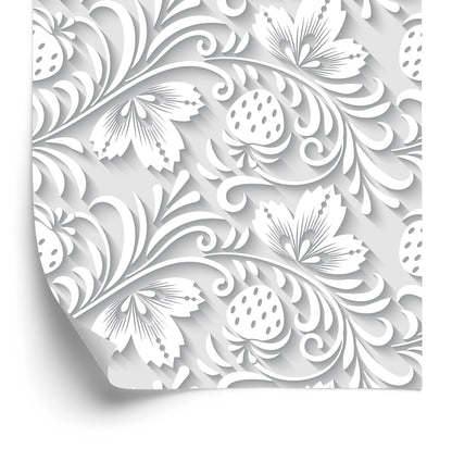 Wallpaper Three Dimensional Plant Pattern