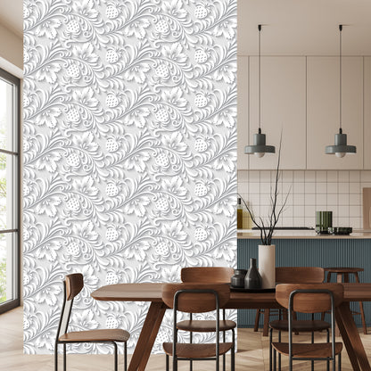 Wallpaper Three Dimensional Plant Pattern