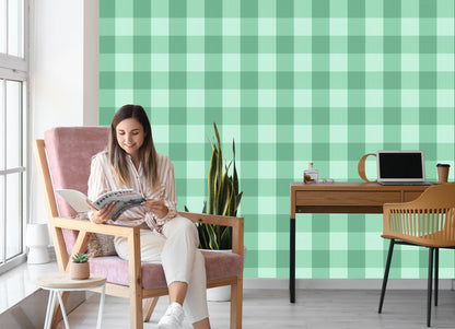 Wallpaper Beautiful Lattice In Shades Of Green