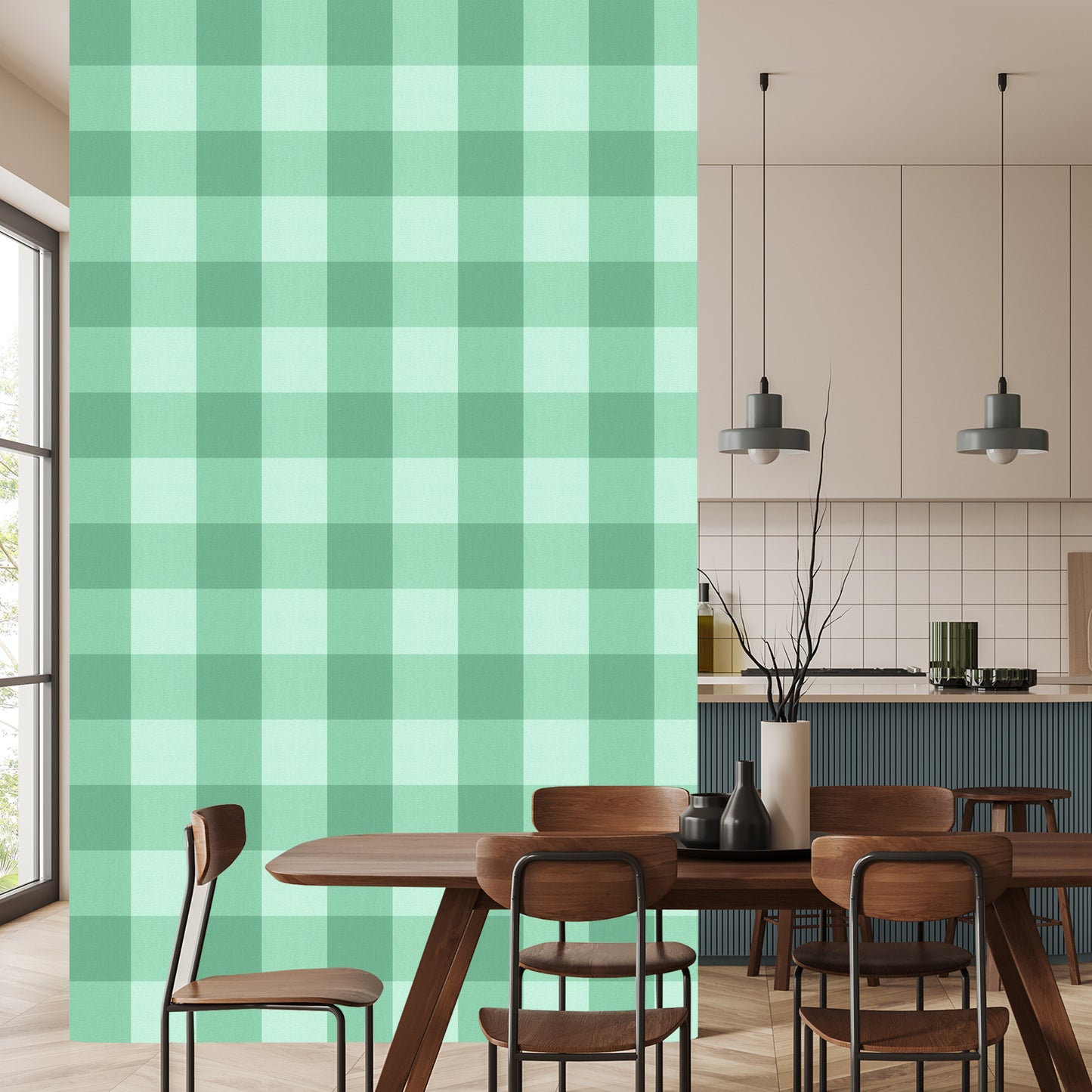 Wallpaper Beautiful Lattice In Shades Of Green