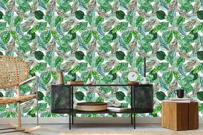 Wallpaper Green Leaves