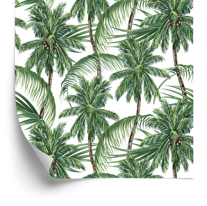 Wallpaper Green. Nature. Palm Trees. Bedroom
