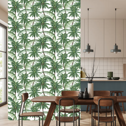 Wallpaper Green. Nature. Palm Trees. Bedroom