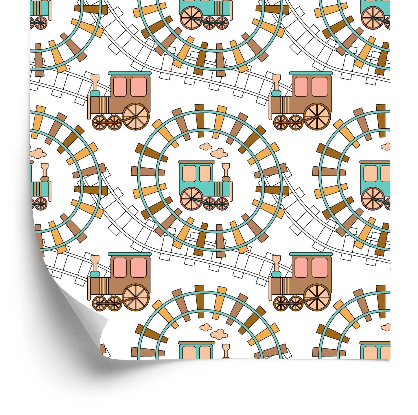Wallpaper Fairytale Steam Locomotives With Tracks